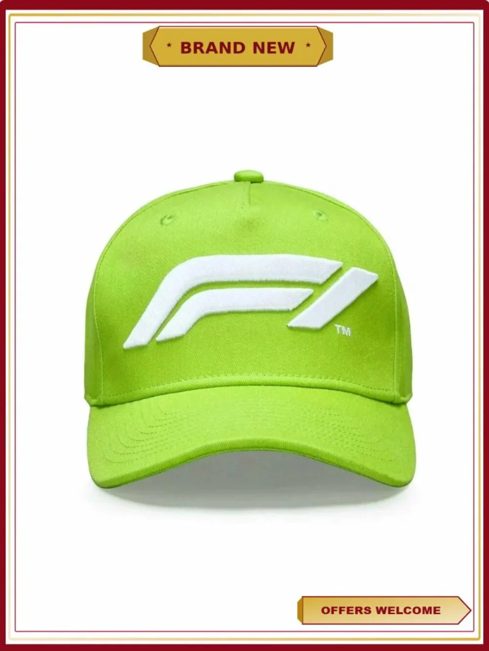 F1 Formula 1 Unisex Large Logo Baseball Cap 100% Cotton Adjustable